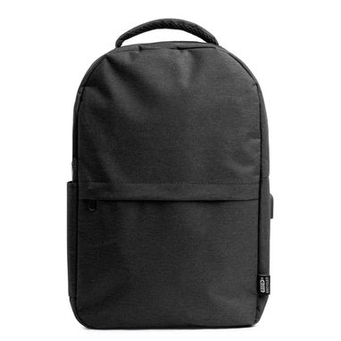 Рюкзак з поліестеру RPET 600D, колір чорний - MO7139S102- Фото №1