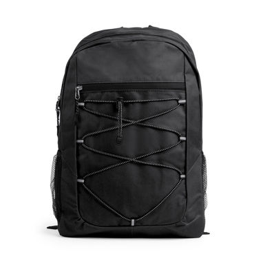 Спортивный рюкзак из полиэстера 600D, цвет черный - MO7181S102- Фото №1
