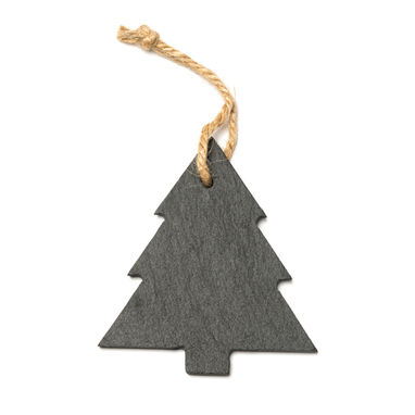 Рождественское украшение из сланца в двух вариантах: ёлка и звезда, цвет серый - XM1299S1512- Фото №1