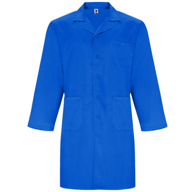 Рабочий халат унисекс с длинными рукавами, цвет королевский синий  размер L - BA90940305- Фото №1