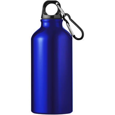 Бутылка для воды с карабином Oregon из переработанного алюминия, сертифицированного по стандарту RCS, объемом 400 мл, цвет cиний - 10073852- Фото №2