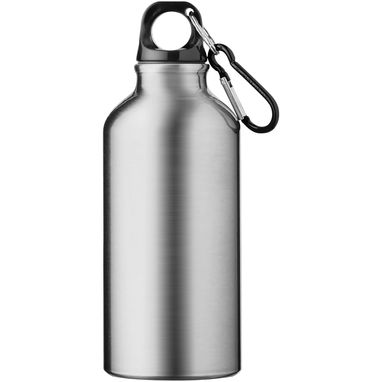 Пляшка для води з карабіном Oregon із переробленого алюмінію, сертифікованого за стандартом RCS, об'ємом 400 мл, колір серебристий - 10073881- Фото №2