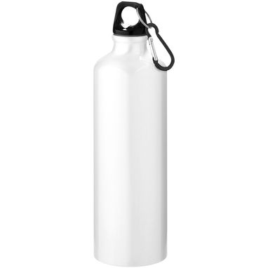 Бутылка для воды с карабином Oregon из переработанного алюминия, сертифицированного по стандарту RCS, объемом 770 мл, цвет белый - 10073901- Фото №1