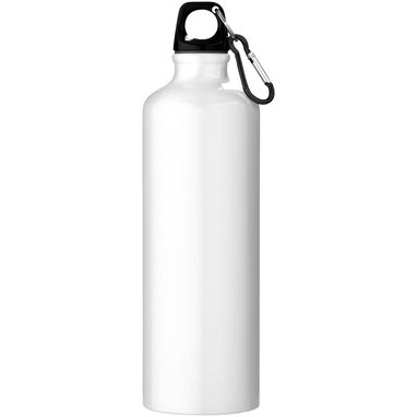 Пляшка для води з карабіном Oregon із переробленого алюмінію, сертифікованого за стандартом RCS, об'ємом 770 мл, колір білий - 10073901- Фото №2
