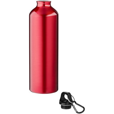 Бутылка для воды с карабином Oregon из переработанного алюминия, сертифицированного по стандарту RCS, объемом 770 мл, цвет красный - 10073921- Фото №3