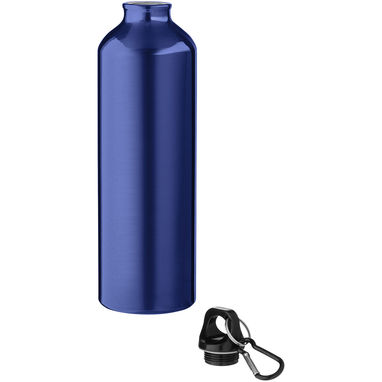 Бутылка для воды с карабином Oregon из переработанного алюминия, сертифицированного по стандарту RCS, объемом 770 мл, цвет cиний - 10073952- Фото №3