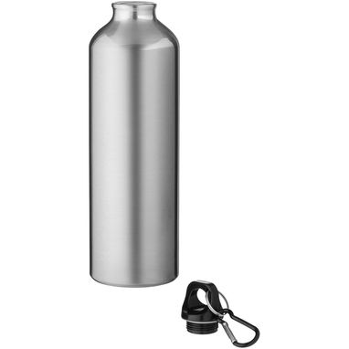 Пляшка для води з карабіном Oregon із переробленого алюмінію, сертифікованого за стандартом RCS, об'ємом 770 мл, колір серебристий - 10073981- Фото №3