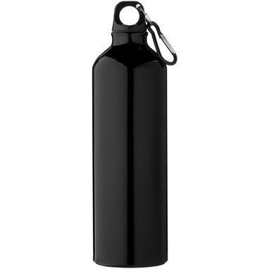 Бутылка для воды с карабином Oregon из переработанного алюминия, сертифицированного по стандарту RCS, объемом 770 мл, цвет сплошной черный - 10073990- Фото №2