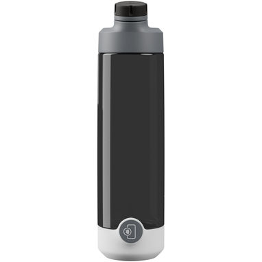 Умная бутылка объемом 710 мл из пластика Tritan™ с вакуумной изоляцией HidrateSpark® TAP, цвет сплошной черный - 10074490- Фото №2