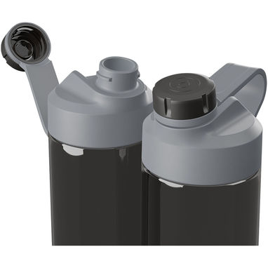 Умная бутылка объемом 710 мл из пластика Tritan™ с вакуумной изоляцией HidrateSpark® TAP, цвет сплошной черный - 10074490- Фото №4