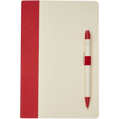 Блокнот розміром A5 та набір кулькових ручок Dairy Dream, колір червоний - 10781121- Фото №2