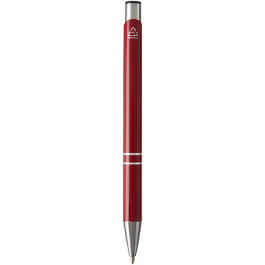 Шариковая ручка Moneta из переработанного алюминия, цвет красный - 10782221- Фото №2
