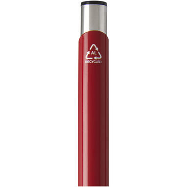 Шариковая ручка Moneta из переработанного алюминия, цвет красный - 10782221- Фото №3