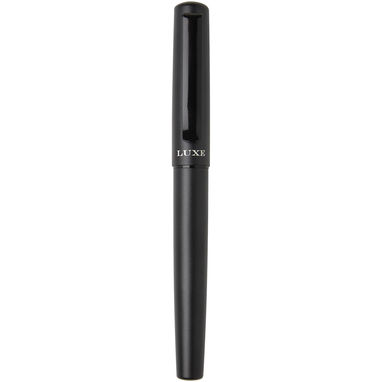 Пір'яна ручка Lucetta з переробленого алюмінію, колір суцільний чорний - 10783290- Фото №6