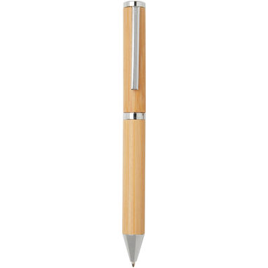 Подарунковий комплект з кулькової ручки та ручки-ролера Apolys з бамбука., колір натуральний - 10783306- Фото №3