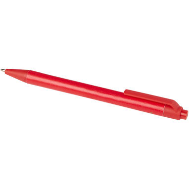 Шариковая ручка Chartik из переработанной бумаги с матовой отделкой, цвет красный - 10783921- Фото №3