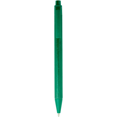 Шариковая ручка Chartik из переработанной бумаги с матовой отделкой, цвет зеленый - 10783961- Фото №1