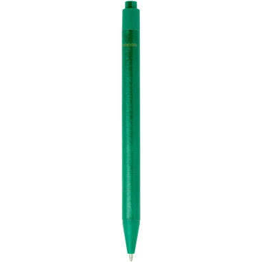 Кулькова ручка Chartik з переробленого паперу з матовою обробкою, колір зелений - 10783961- Фото №2