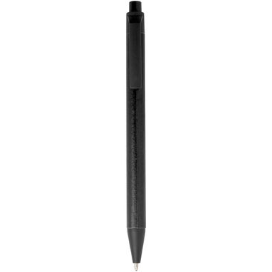 Кулькова ручка Chartik з переробленого паперу з матовою обробкою, колір суцільний чорний - 10783990- Фото №1