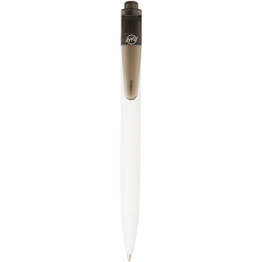 Кулькова ручка Thalaasa з океанічного пластику, колір чорний прозорий, білий - 10786190- Фото №1