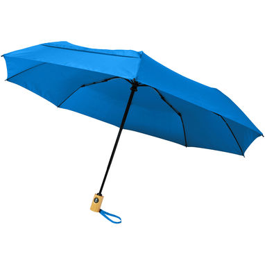 Автоматична парасолька з переробленого ПЕТ-пластику (21 дюйм), колір синій - 10914352- Фото №1