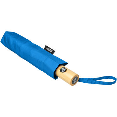 Автоматический зонт из переработанного пластика (21 дюйм), цвет синий - 10914352- Фото №3