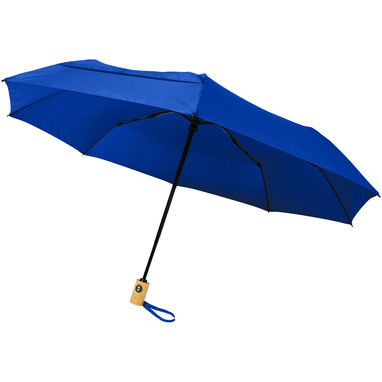 Автоматична парасолька з переробленого ПЕТ-пластику (21 дюйм), колір яскраво-синій - 10914353- Фото №1