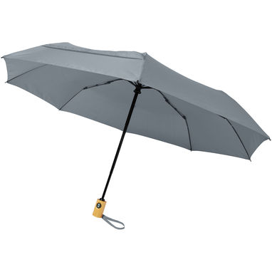 Автоматический зонт из переработанного пластика (21 дюйм), цвет серый - 10914382- Фото №1