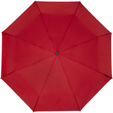 Birgit, складна вітростійка парасолька діаметром 21 дюйм з переробленого ПЕТ, колір червоний - 10914521- Фото №2