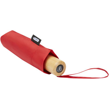 Birgit, складной ветроустойчивой зонт диаметром 21 дюйм из переработанного ПЭТ, цвет красный - 10914521- Фото №4