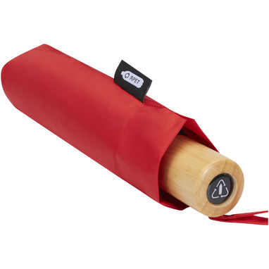 Birgit, складна вітростійка парасолька діаметром 21 дюйм з переробленого ПЕТ, колір червоний - 10914521- Фото №5