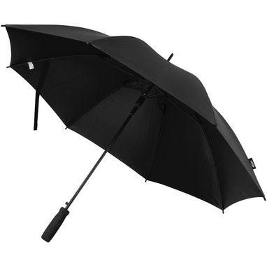 Автоматический зонт из переработанного пластика (23 дюйма), цвет сплошной черный - 10941890- Фото №1