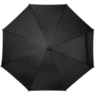 Автоматический зонт из переработанного пластика (23 дюйма), цвет сплошной черный - 10941890- Фото №2