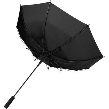 Автоматический зонт из переработанного пластика (23 дюйма), цвет сплошной черный - 10941890- Фото №3