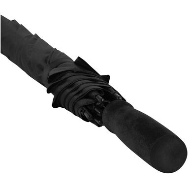 Автоматический зонт из переработанного пластика (23 дюйма), цвет сплошной черный - 10941890- Фото №5