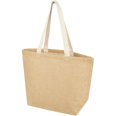 Еко-сумка Juta 12 л із джуту щільністю 300 г/м², колір натуральний, білий - 12067406- Фото №1