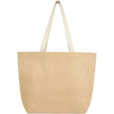 Еко-сумка Juta 12 л із джуту щільністю 300 г/м², колір натуральний, білий - 12067406- Фото №2