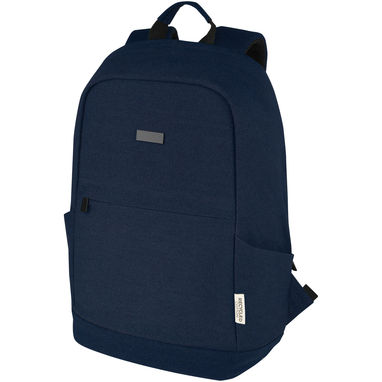 Рюкзак для ноутбука 15,6 дюймів із захистом від крадіжки Joey об'ємом 18 л із брезенту, переробленого за стандартом GRS, колір темно-синій - 12067755- Фото №1