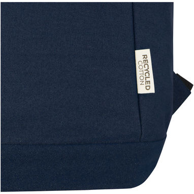 Рюкзак для ноутбука 15,6 дюймів із захистом від крадіжки Joey об'ємом 18 л із брезенту, переробленого за стандартом GRS, колір темно-синій - 12067755- Фото №7