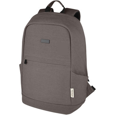Рюкзак для ноутбука 15,6 дюймів із захистом від крадіжки Joey об'ємом 18 л із брезенту, переробленого за стандартом GRS, колір сірий - 12067782- Фото №1
