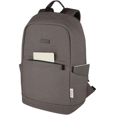 Рюкзак для ноутбука 15,6 дюймів із захистом від крадіжки Joey об'ємом 18 л із брезенту, переробленого за стандартом GRS, колір сірий - 12067782- Фото №5