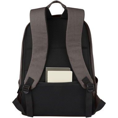 Рюкзак для ноутбука 15,6 дюймів із захистом від крадіжки Joey об'ємом 18 л із брезенту, переробленого за стандартом GRS, колір сірий - 12067782- Фото №6