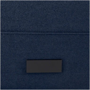 Рюкзак для  ноутбука Joey об'ємом 15 л з брезенту, переробленого за стандартом GRS, із верхом, що згортається., колір темно-синій - 12067855- Фото №6