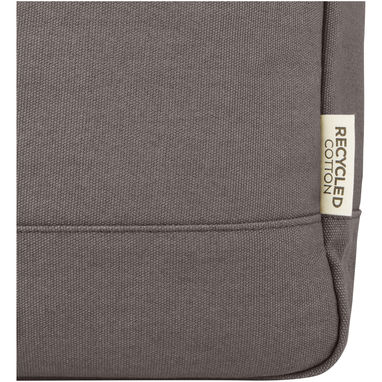 Рюкзак для  ноутбука Joey об'ємом 15 л з брезенту, переробленого за стандартом GRS, із верхом, що згортається., колір сірий - 12067882- Фото №7