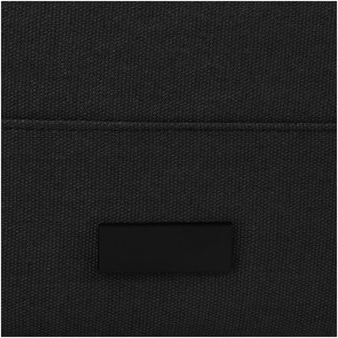 Рюкзак для  ноутбука Joey об'ємом 15 л з брезенту, переробленого за стандартом GRS, із верхом, що згортається., колір суцільний чорний - 12067890- Фото №6