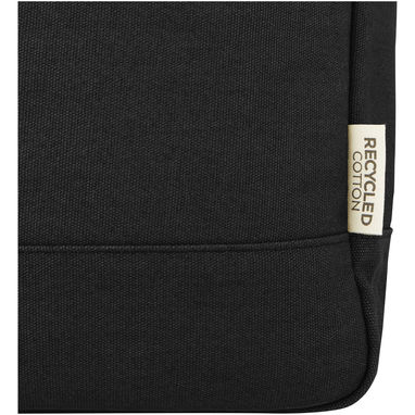 Рюкзак для  ноутбука Joey об'ємом 15 л з брезенту, переробленого за стандартом GRS, із верхом, що згортається., колір суцільний чорний - 12067890- Фото №7
