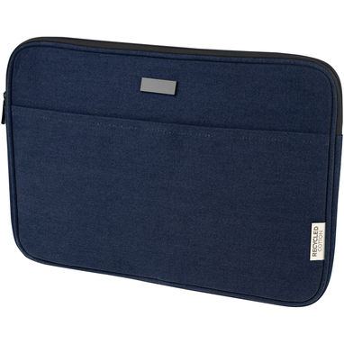 Чохол для 14-дюймового ноутбука Joey  із брезенту, переробленого за стандартом GRS, колір темно-синій - 12068055- Фото №1