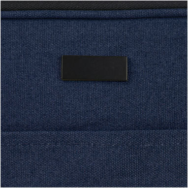 Чехол для 14-дюймового ноутбука Joey объемом 2 л из брезента, переработанного по стандарту GRS, цвет темно-синий - 12068055- Фото №5