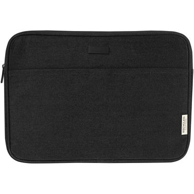 Чохол для 14-дюймового ноутбука Joey  із брезенту, переробленого за стандартом GRS, колір суцільний чорний - 12068090- Фото №2
