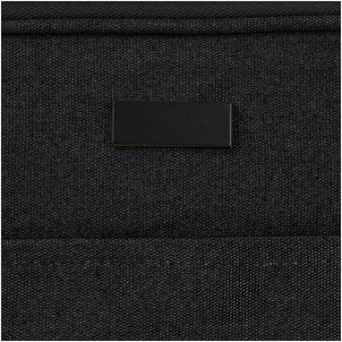 Чохол для 14-дюймового ноутбука Joey  із брезенту, переробленого за стандартом GRS, колір суцільний чорний - 12068090- Фото №5